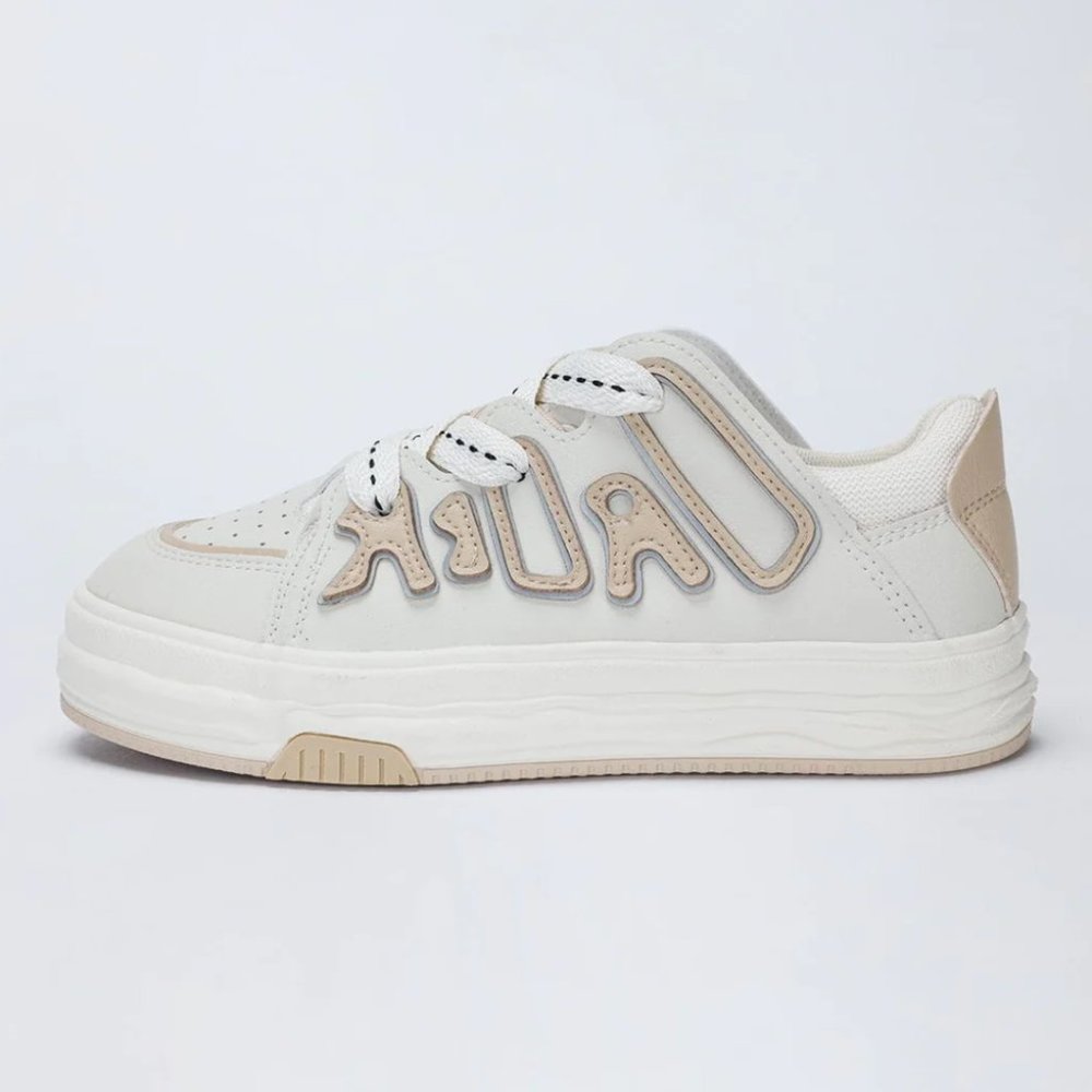 Aelfric Eden Letter Patchwork Sneakers with Large Laces (Women's US 7.5, EU 39)